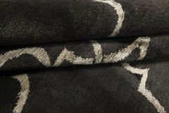 8x10 Charcoal, Gray, Color Hand Loomed Tibetan Wool Transitional Oriental Rug