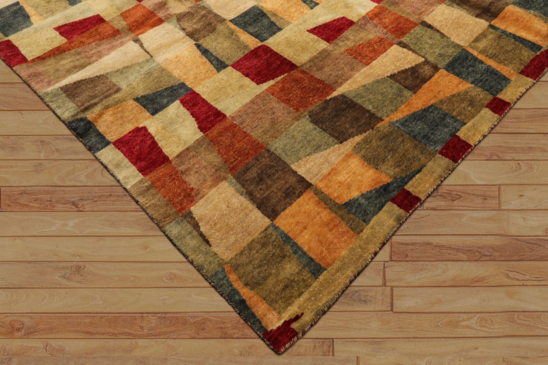 9x12 Beige, Aqua, Teal Color Hand Knotted Tibetan Wool Modern & Contemporary Oriental Rug