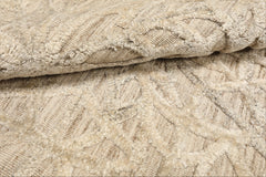 5x8 Tone on Tone Beige, , Color Hand Loomed Tibetan Wool & Bamboo Silk Transitional Oriental Rug