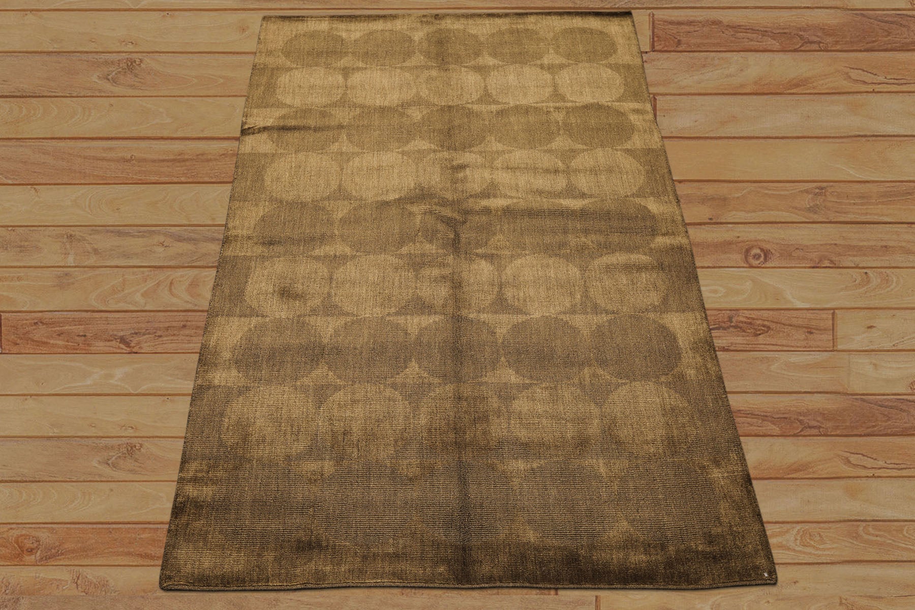 5x8 Tone on Tone Olive, , Color Hand Loomed Tibetan Wool Transitional Oriental Rug