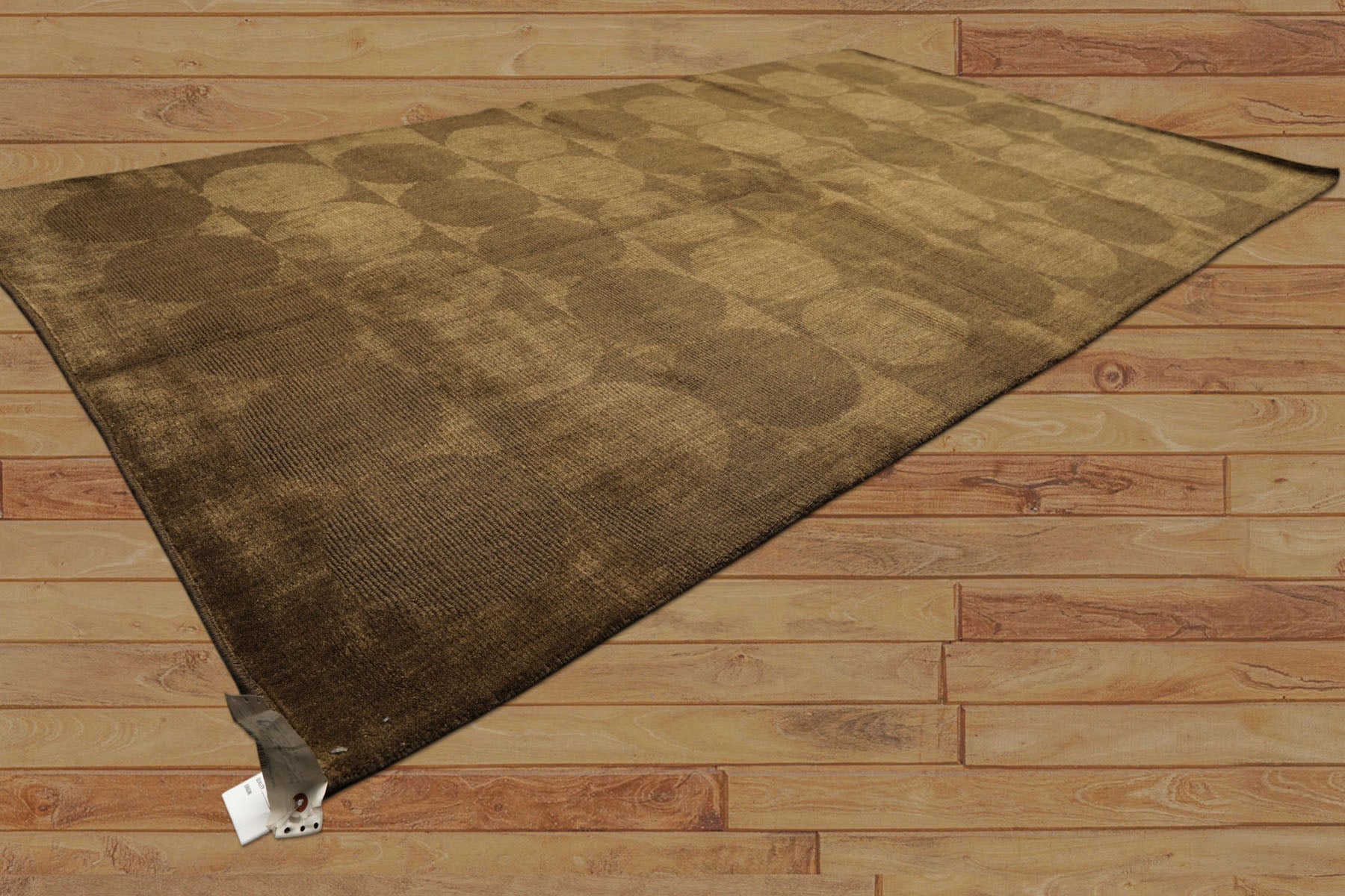 5x8 Tone on Tone Olive, , Color Hand Loomed Tibetan Wool Transitional Oriental Rug
