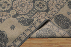 8x10 Gray, Beige, Blush Color Hand Knotted  Wool Transitional Oriental Rug