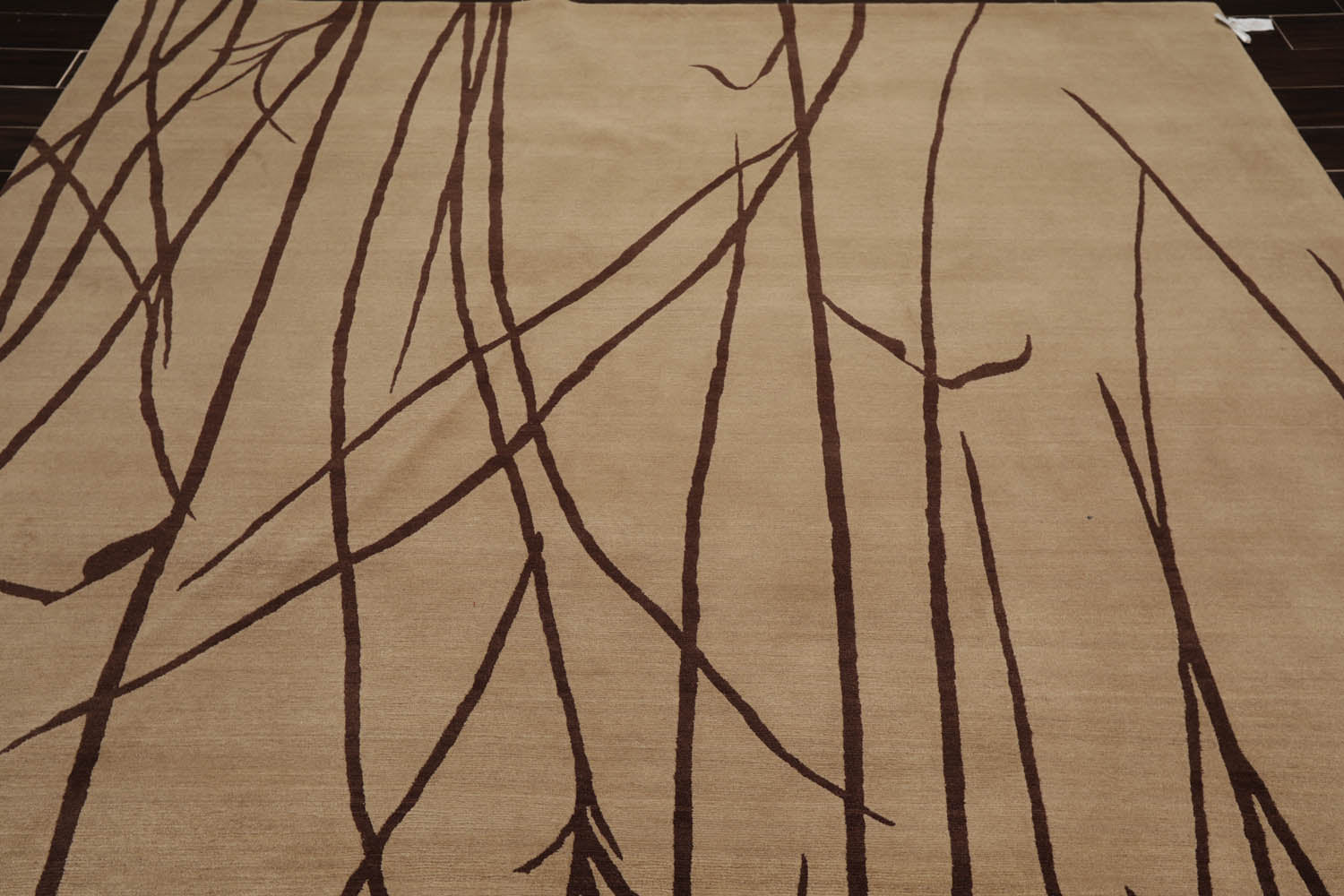 8x10 Camel, Brown, Color Hand Knotted All-Over 100% Wool Modern Oriental Rug