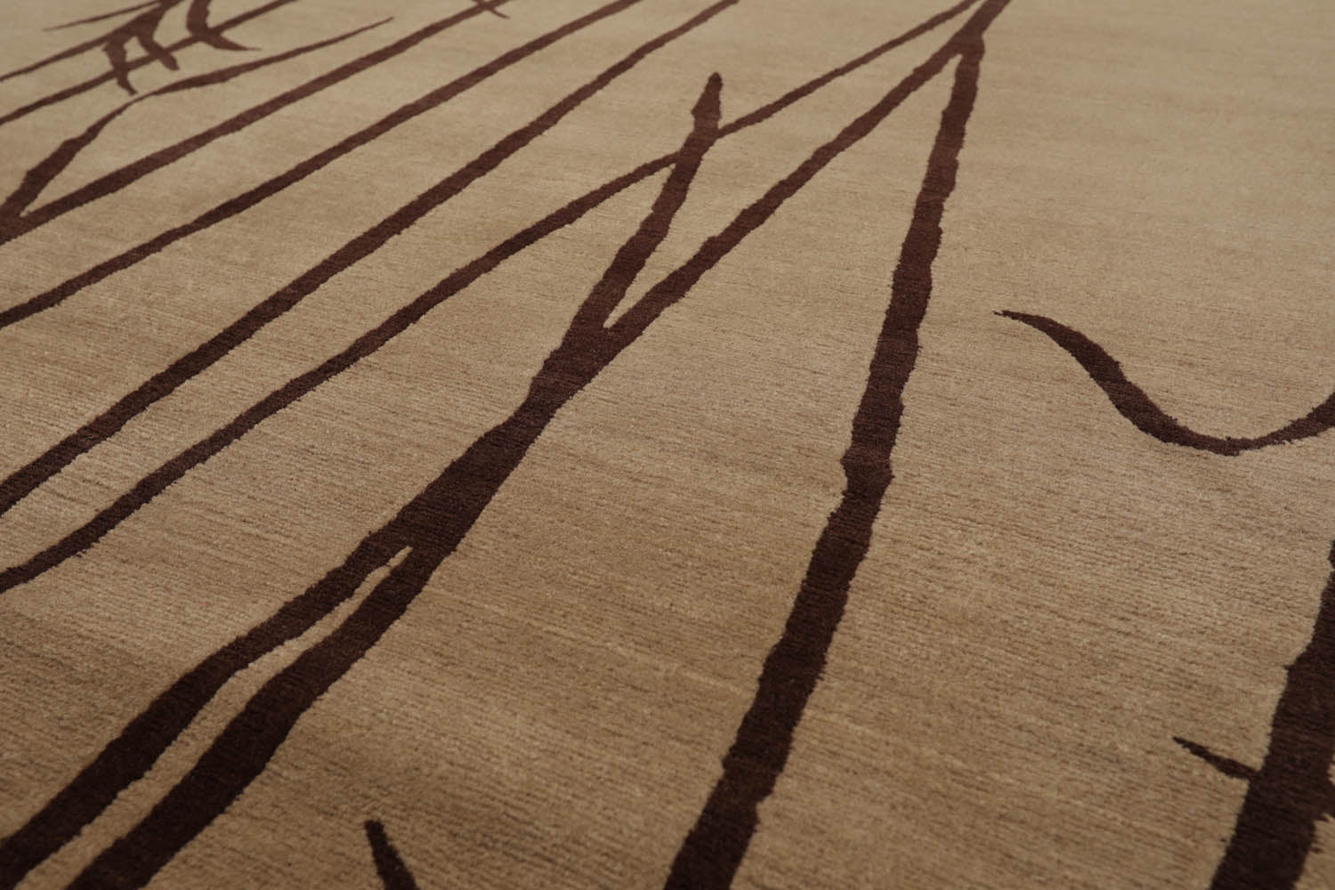 8x10 Camel, Brown, Color Hand Knotted All-Over 100% Wool Modern Oriental Rug