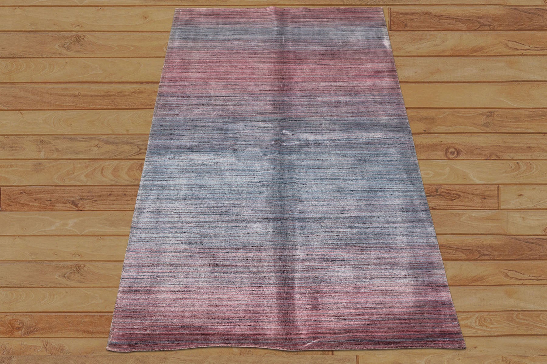 5x8 Blue, Plum, Color Hand Loomed Tibetan Wool Modern & Contemporary Oriental Rug
