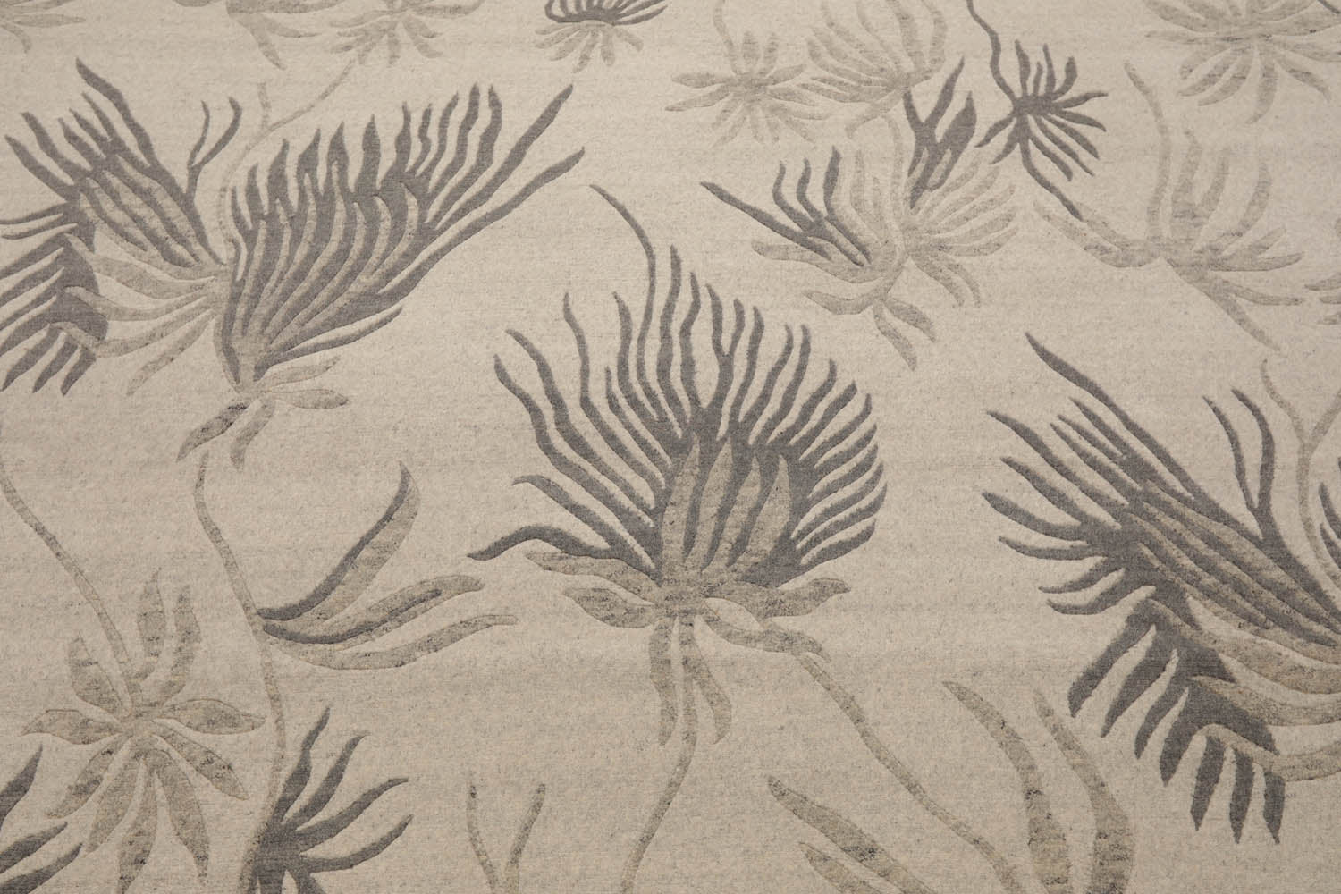 8x10 Oatmeal, Gray, Color Hand Knotted Floral 100% Wool Transitional Oriental Rug