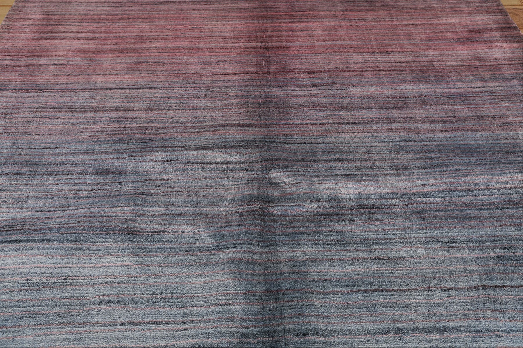 5x8 Blue, Plum, Color Hand Loomed Tibetan Wool Modern & Contemporary Oriental Rug