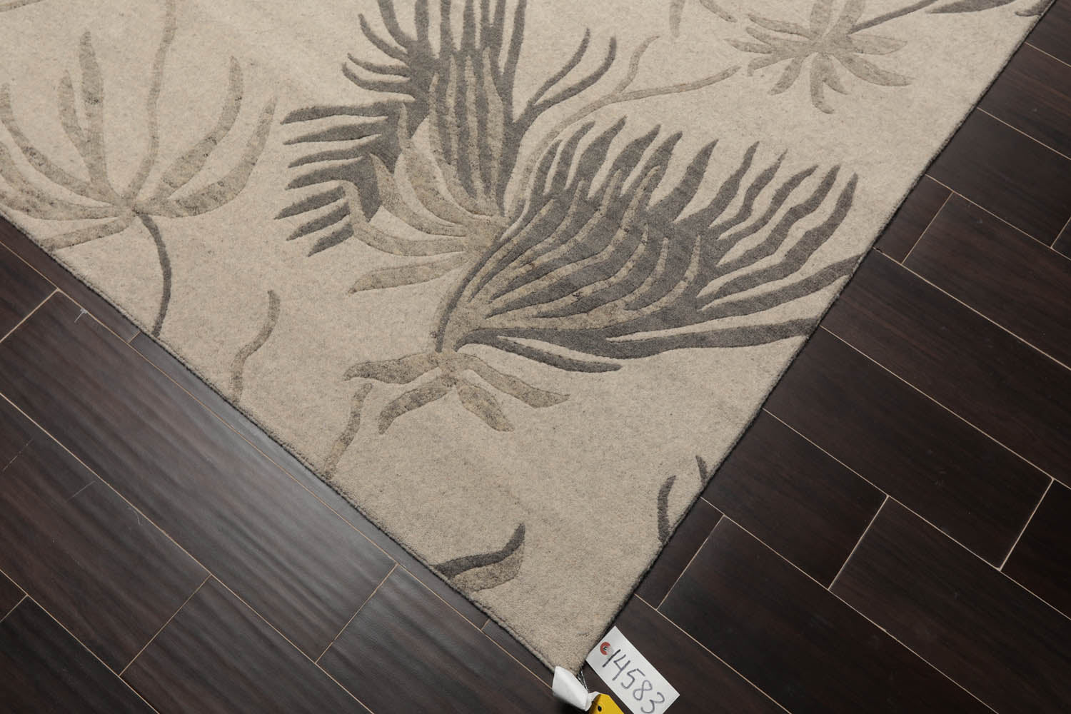 8x10 Oatmeal, Gray, Color Hand Knotted Floral 100% Wool Transitional Oriental Rug