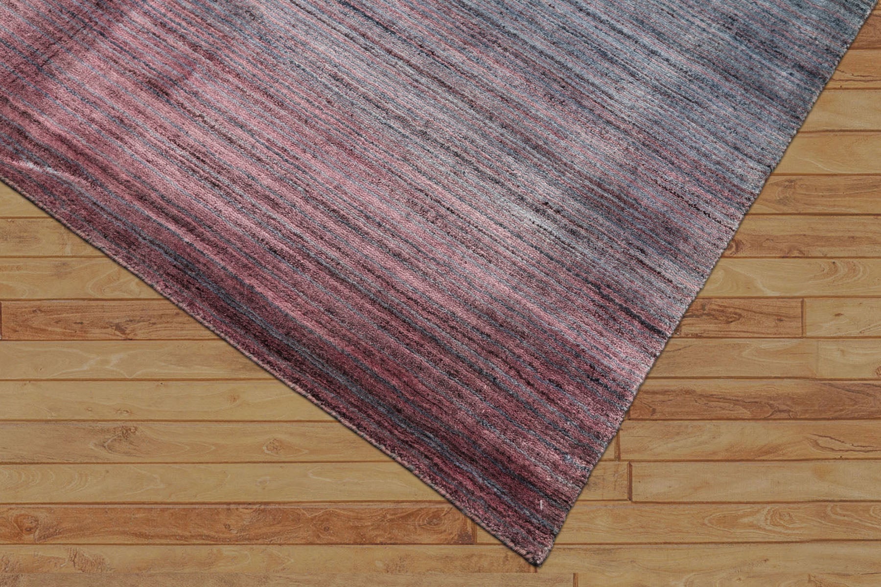 5x8 Blue, Plum, Color Hand Loomed Tibetan Wool Modern & Contemporary Oriental Rug