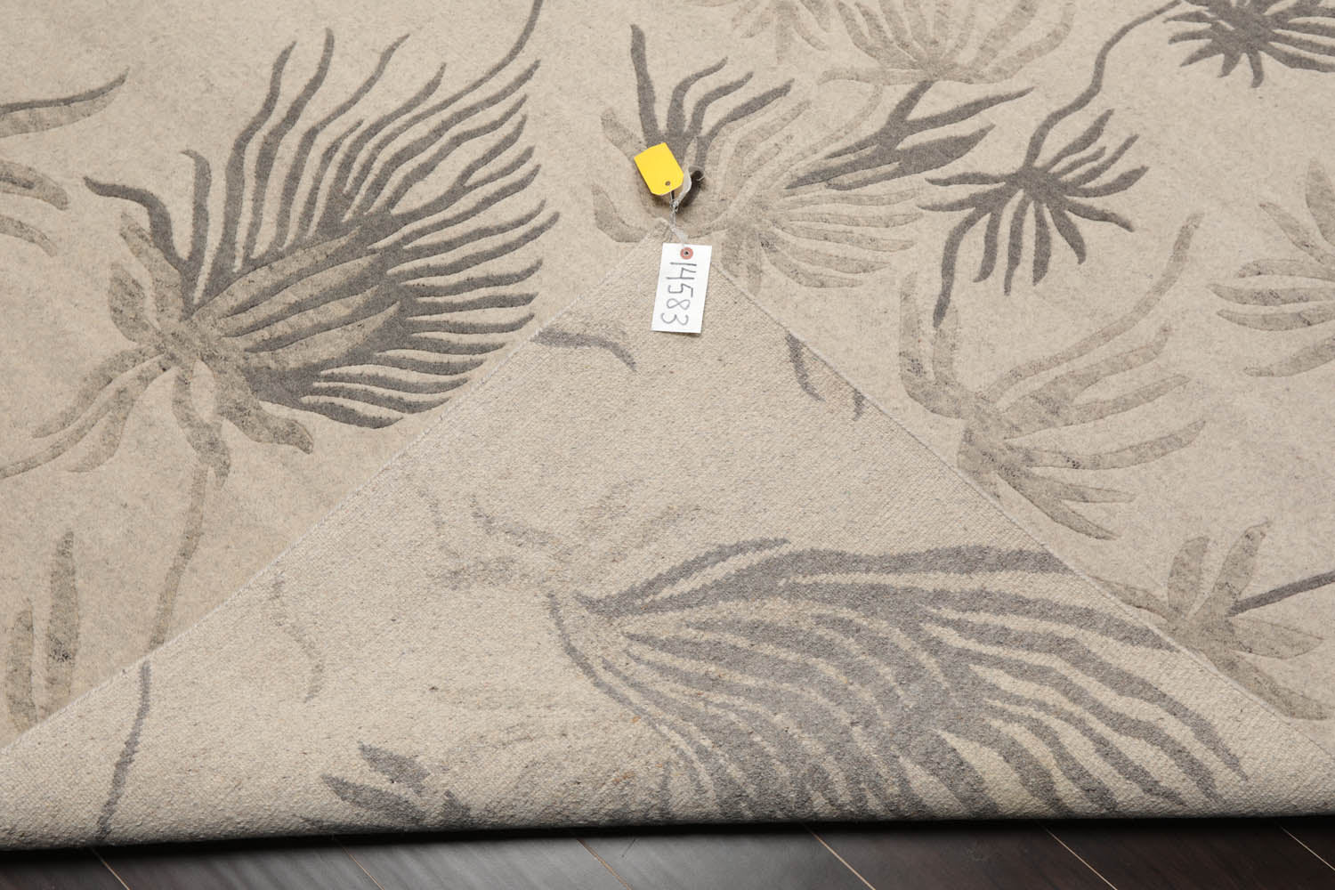 8x10 Oatmeal, Gray, Color Hand Knotted Floral 100% Wool Transitional Oriental Rug