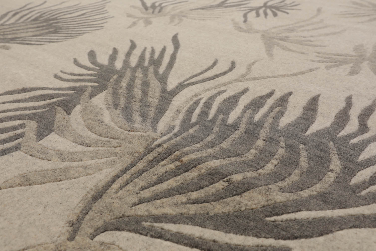 8x10 Oatmeal, Gray, Color Hand Knotted Floral 100% Wool Transitional Oriental Rug