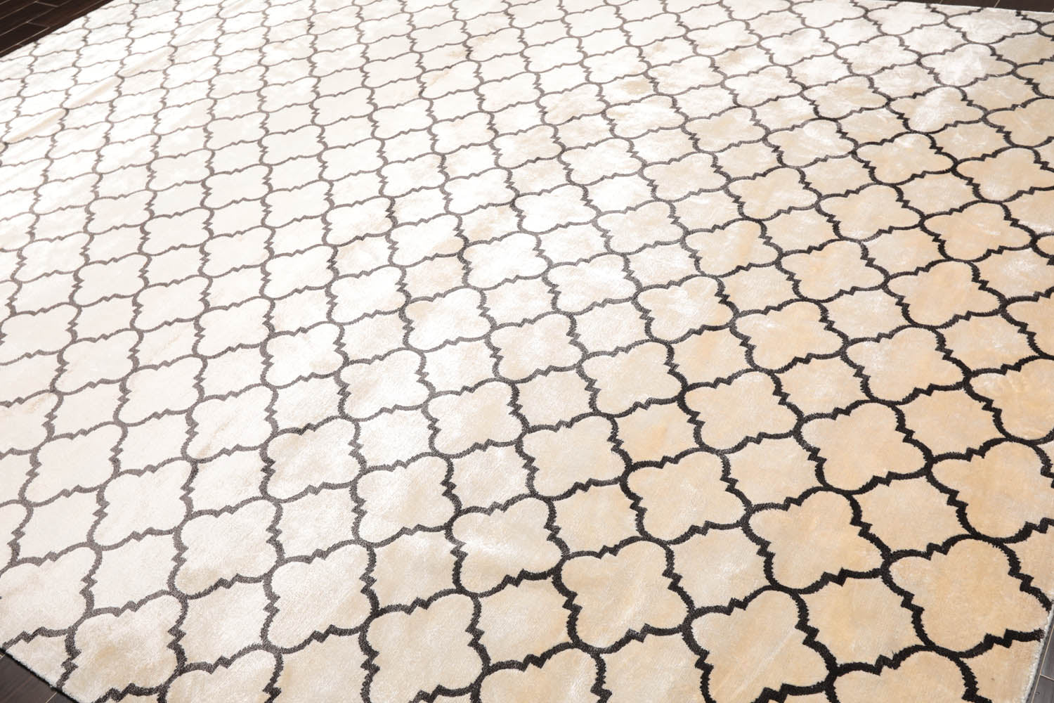 9x12 Ivory, Charcoal, Color Hand Knotted All-Over 100% Wool Modern Oriental Rug