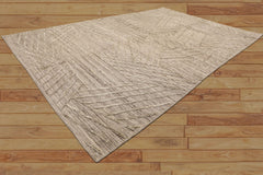 5x8 Tone on Tone Beige, , Color Hand Loomed  Wool Modern & Contemporary Oriental Rug