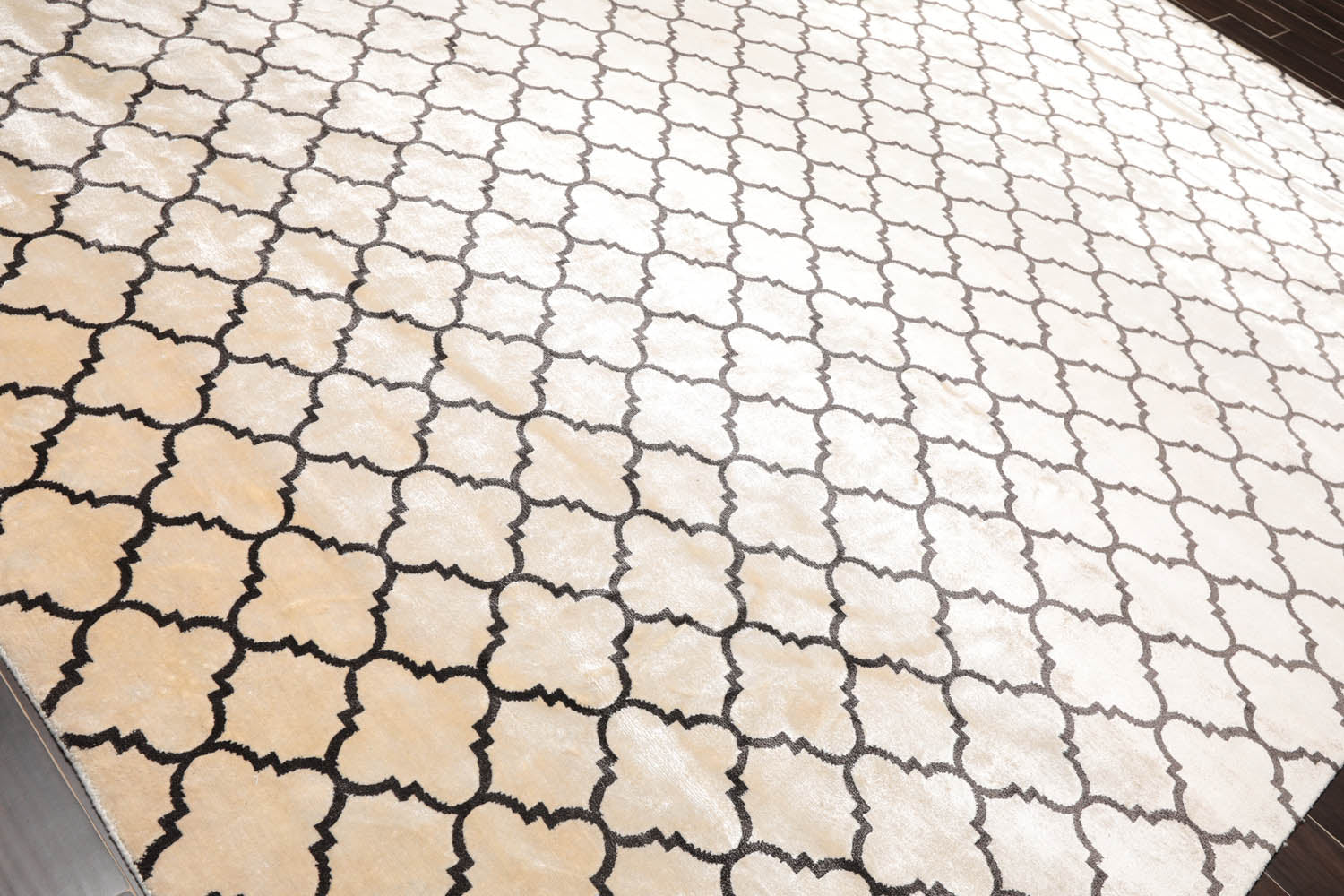 9x12 Ivory, Charcoal, Color Hand Knotted All-Over 100% Wool Modern Oriental Rug