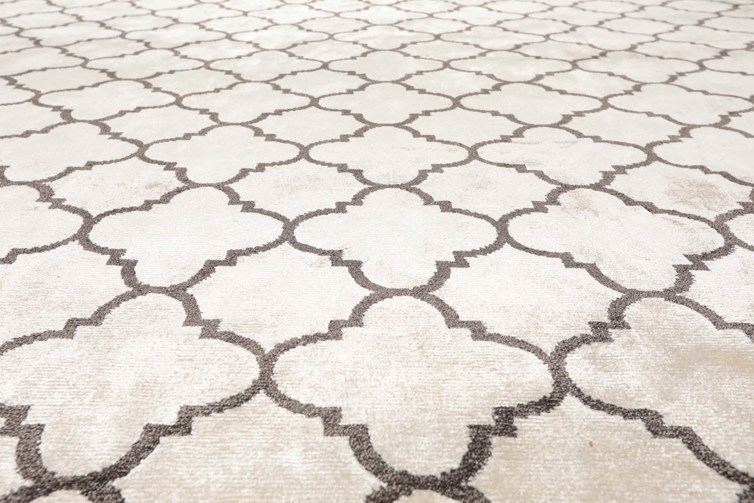 9x12 Ivory, Charcoal, Color Hand Knotted All-Over 100% Wool Modern Oriental Rug