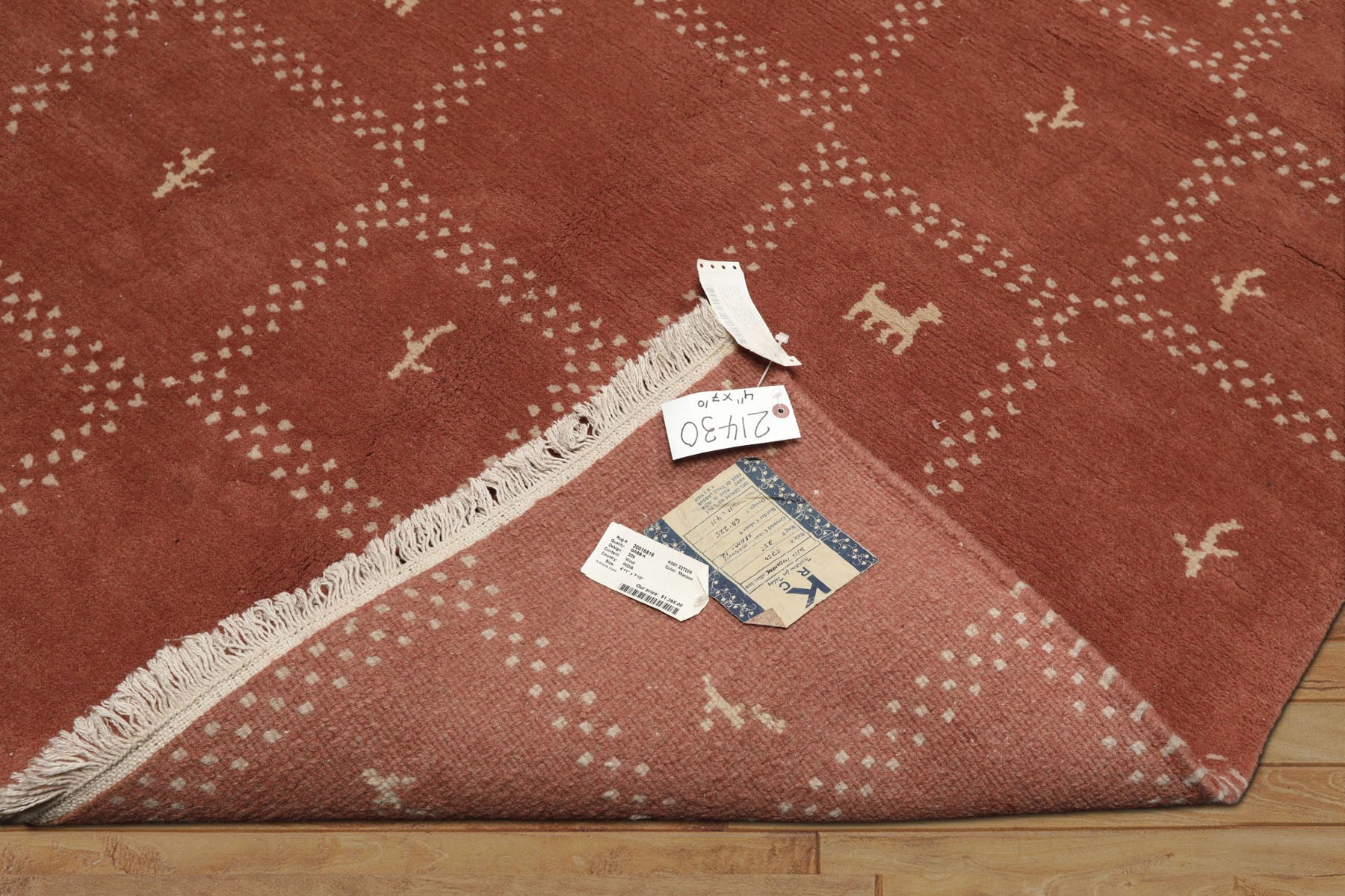 5x8 Blush, Ivory, Color Hand Knotted Gabbeh Wool Modern & Contemporary Oriental Rug