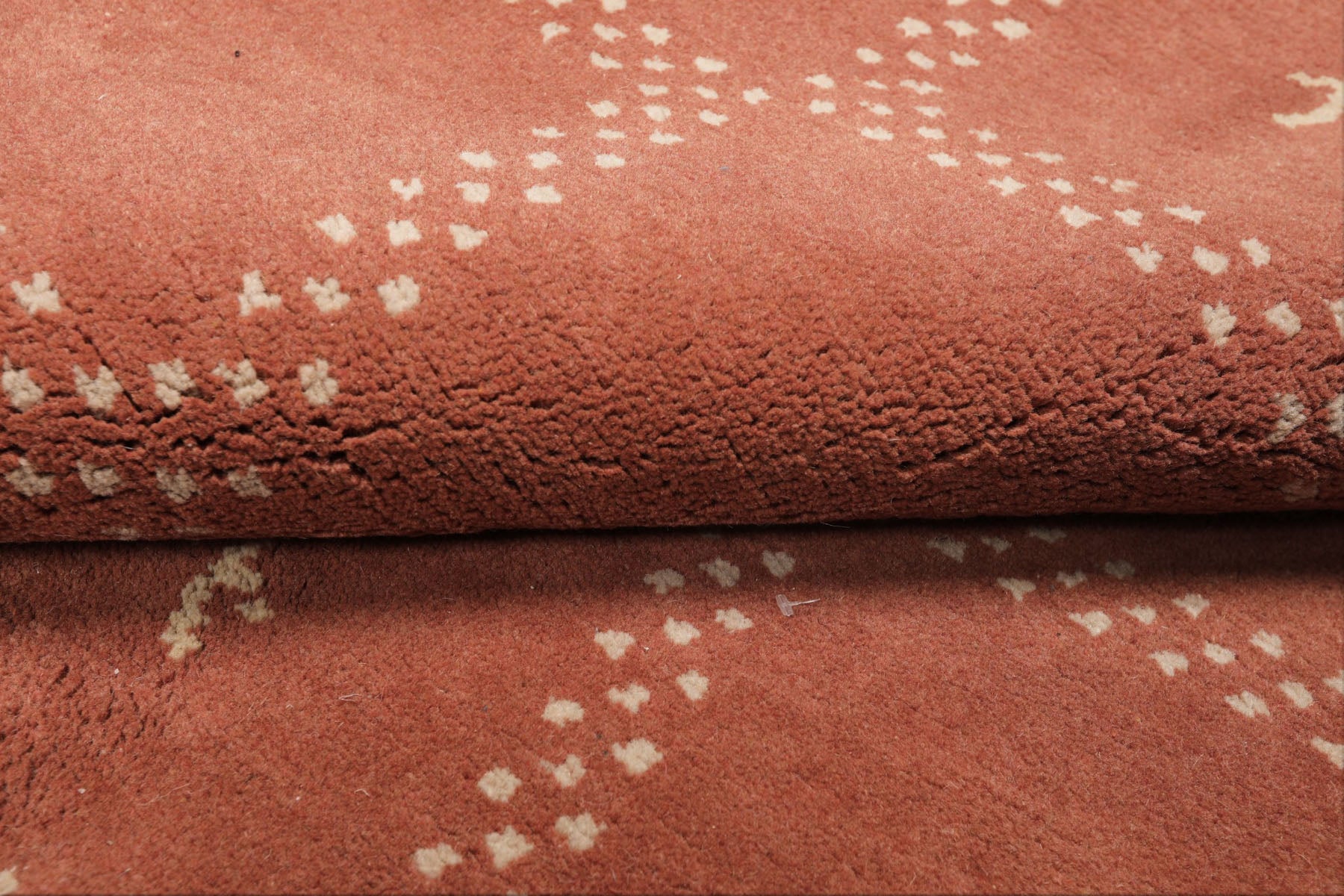 5x8 Blush, Ivory, Color Hand Knotted Gabbeh Wool Modern & Contemporary Oriental Rug