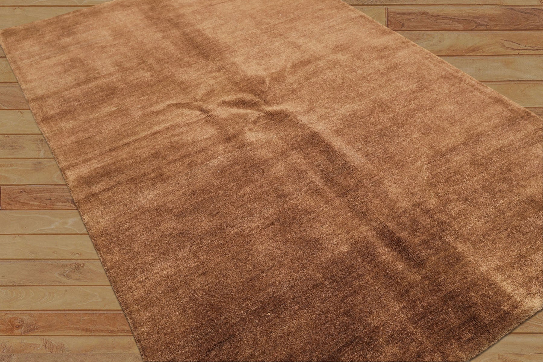 5x8 Mocha, , Color Hand Loomed  Wool Modern & Contemporary Oriental Rug
