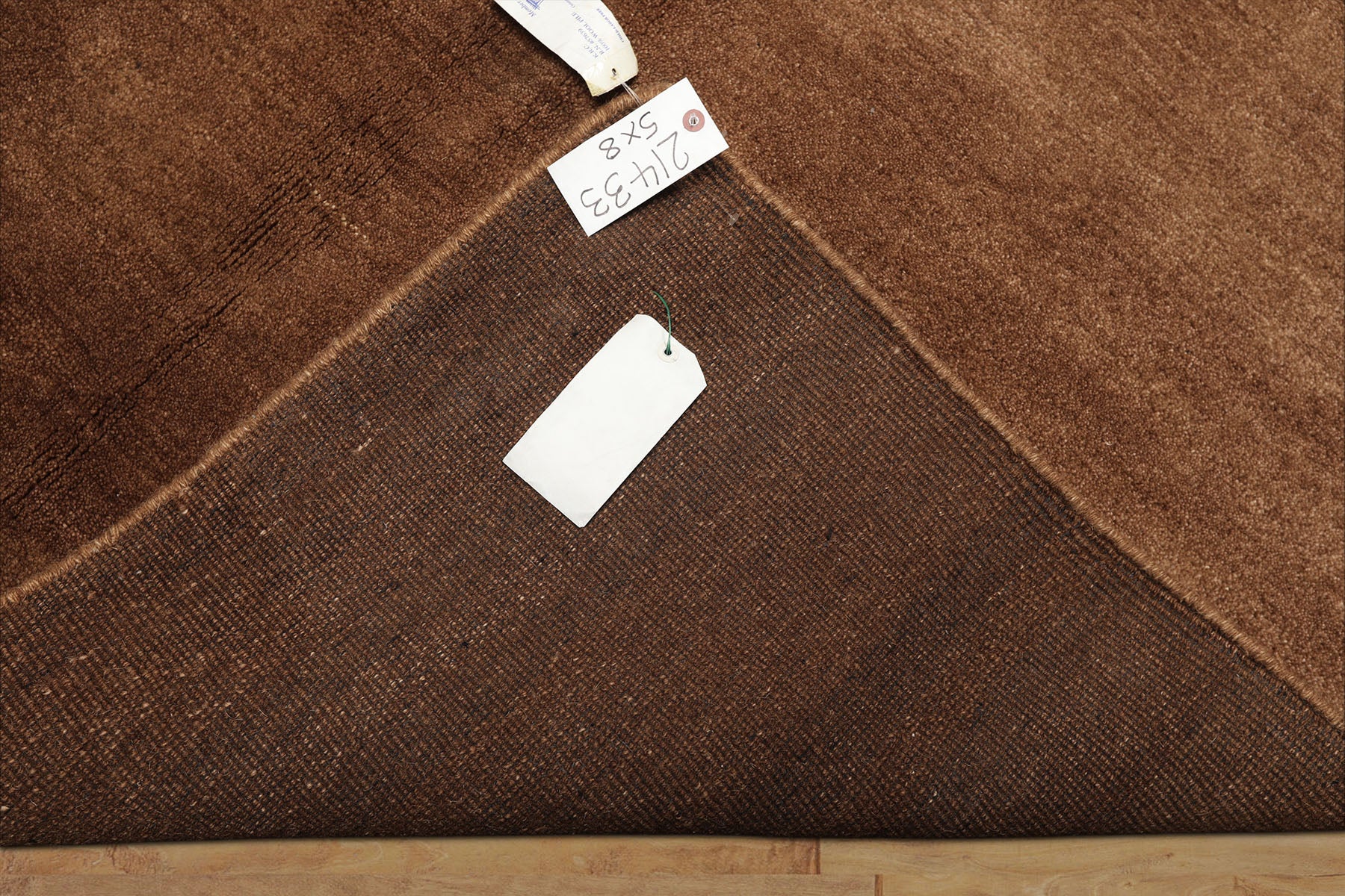 5x8 Mocha, , Color Hand Loomed  Wool Modern & Contemporary Oriental Rug