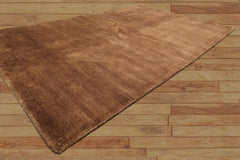 5x8 Mocha, , Color Hand Loomed  Wool Modern & Contemporary Oriental Rug