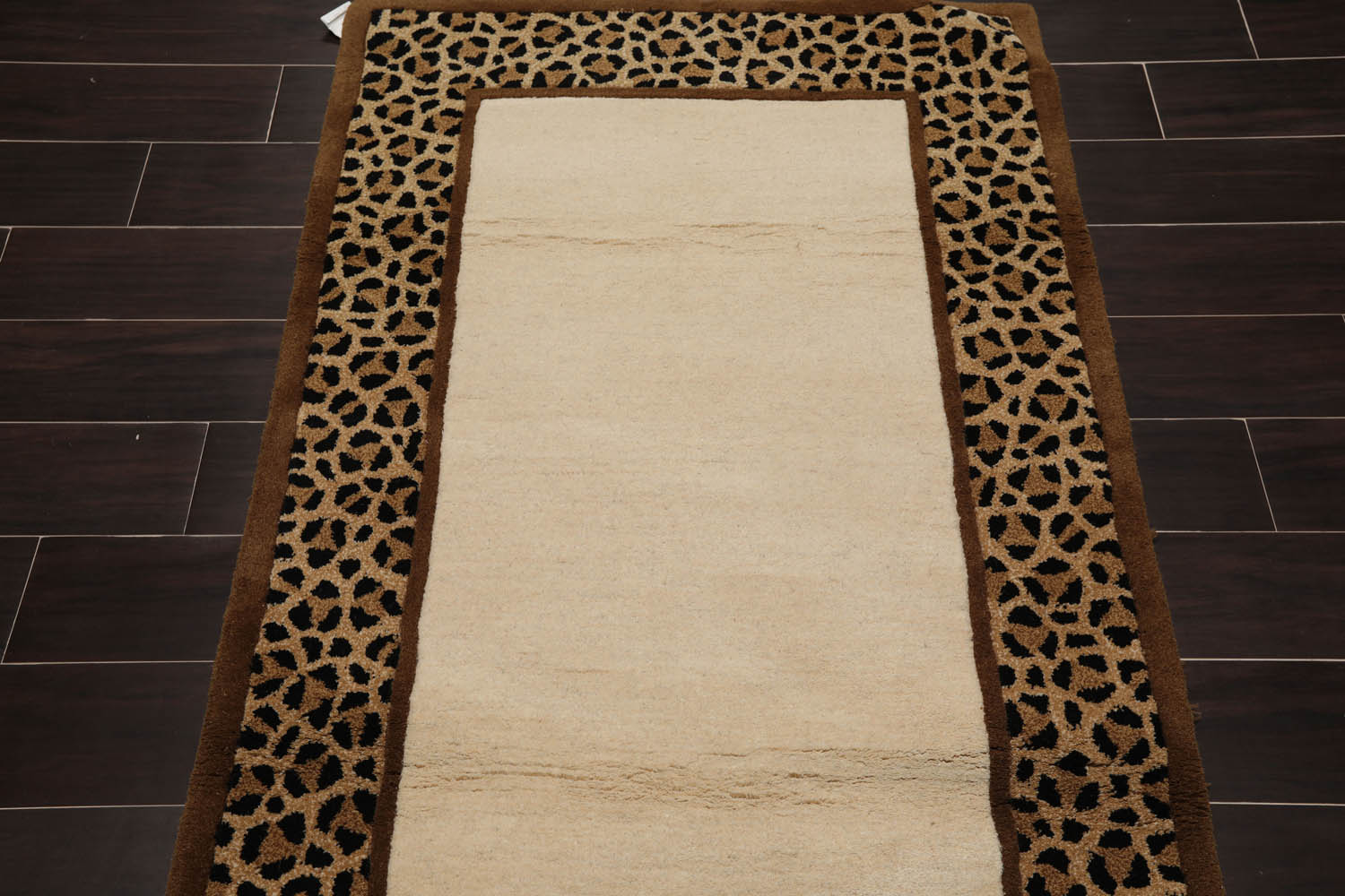 3x5 Ivory, Brown, Tan Color Hand Tufted Persian Oriental Area Rug 100% Wool Traditional Oriental Rug