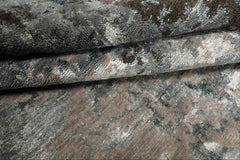 6x9 Gray, Aqua, Blue Color Hand Knotted Sherpa Wool & Bamboo Silk Modern & Contemporary Oriental Rug