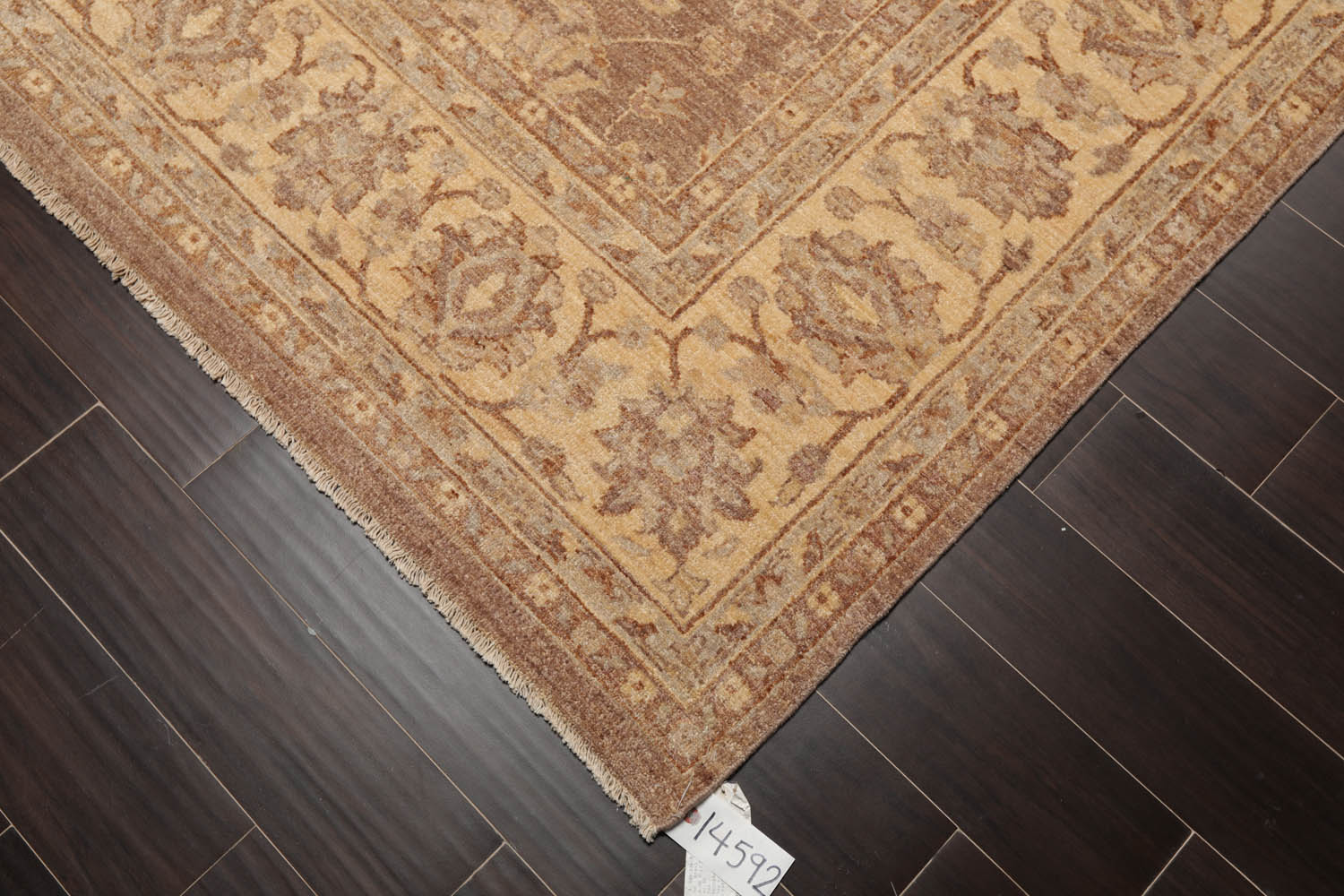 8x10 Brown, Beige, Gray Color Hand Knotted All-Over 100% Wool Traditional Oriental Rug