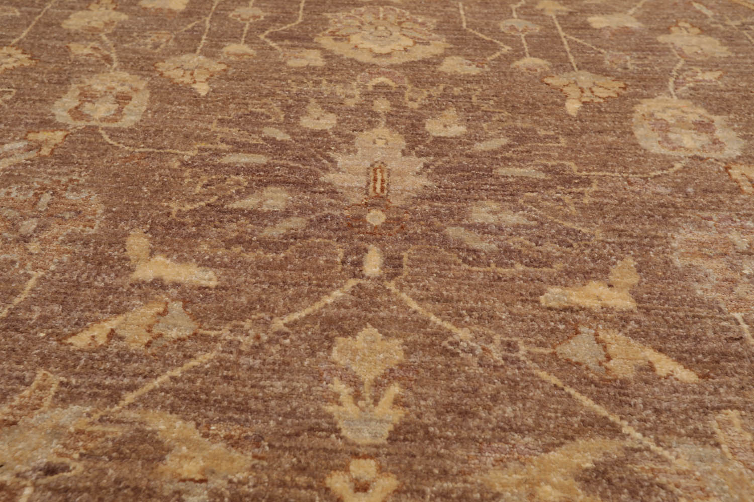 8x10 Brown, Beige, Gray Color Hand Knotted All-Over 100% Wool Traditional Oriental Rug