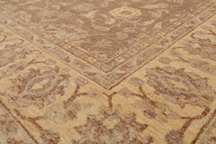 8x10 Brown, Beige, Gray Color Hand Knotted All-Over 100% Wool Traditional Oriental Rug