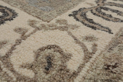 5x8 Slate, Gray, Ivory Color Hand Hooked Handmade Wool Transitional Oriental Rug