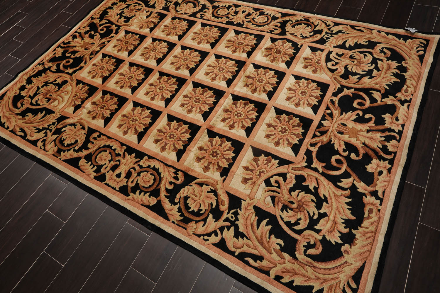 5x7 Beige, Black, Brown Color Hand Knotted Bordered 100% Wool Traditional-Persian/Oriental Oriental Rug