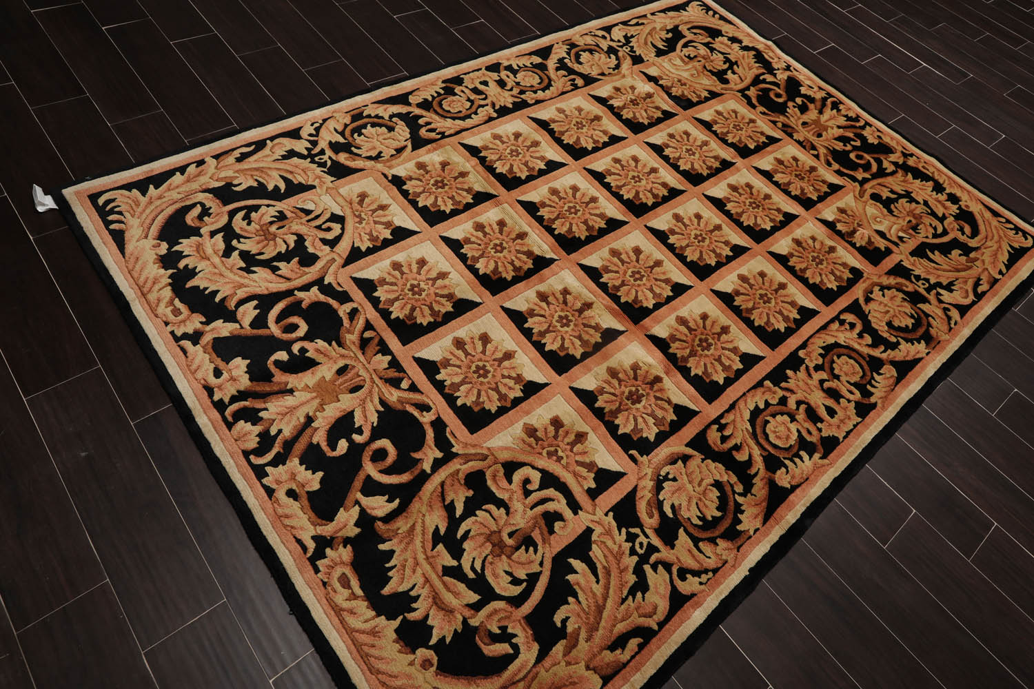 5x7 Beige, Black, Brown Color Hand Knotted Bordered 100% Wool Traditional-Persian/Oriental Oriental Rug