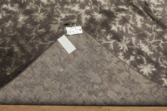 8x10 Gray, Moss, Color Hand Loomed Tibetan Wool & Bamboo Silk Transitional Oriental Rug