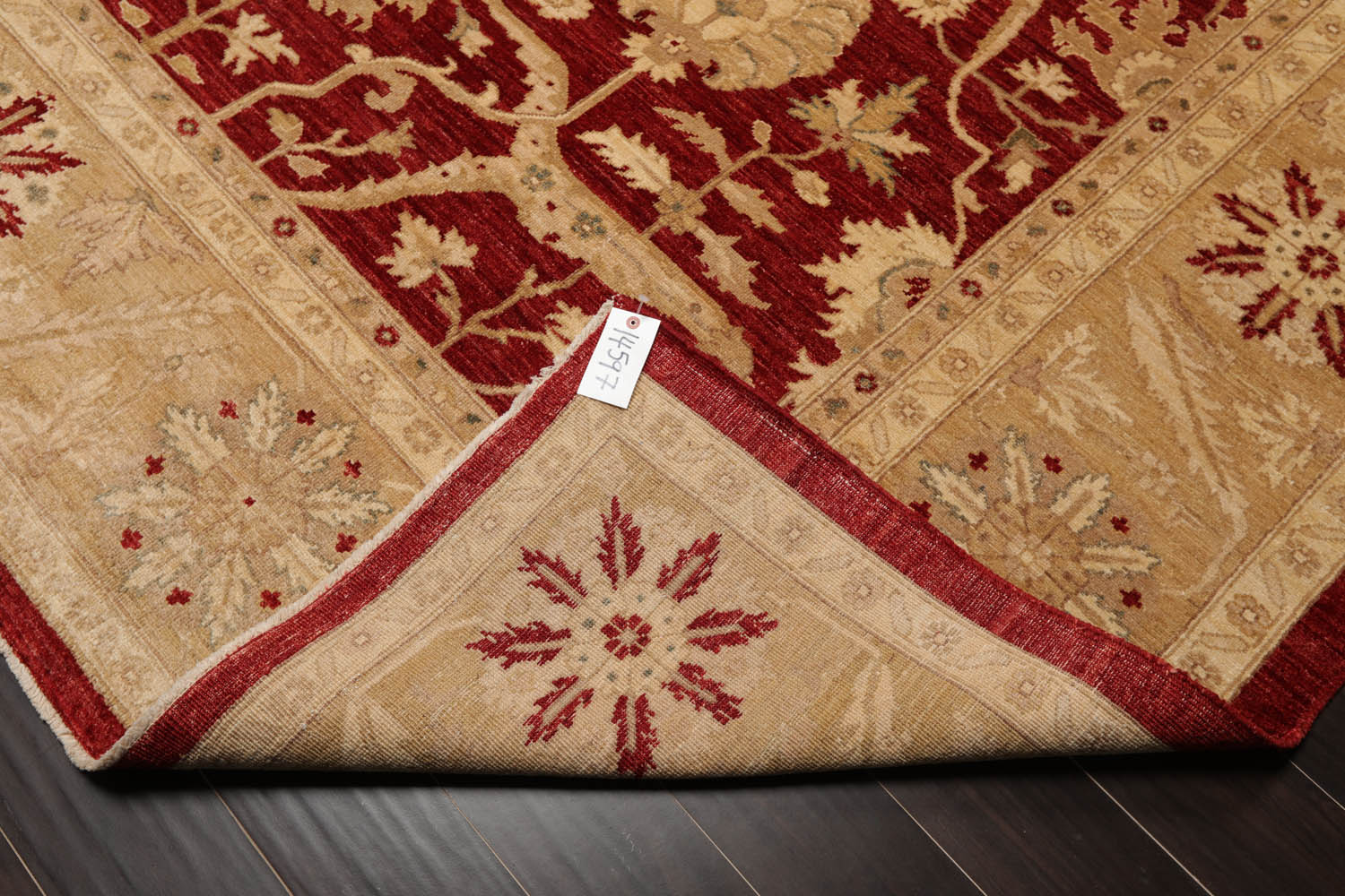 9x12 Rusty Red, Gold, Tan Color Hand Knotted All-Over 100% Wool Traditional Oriental Rug
