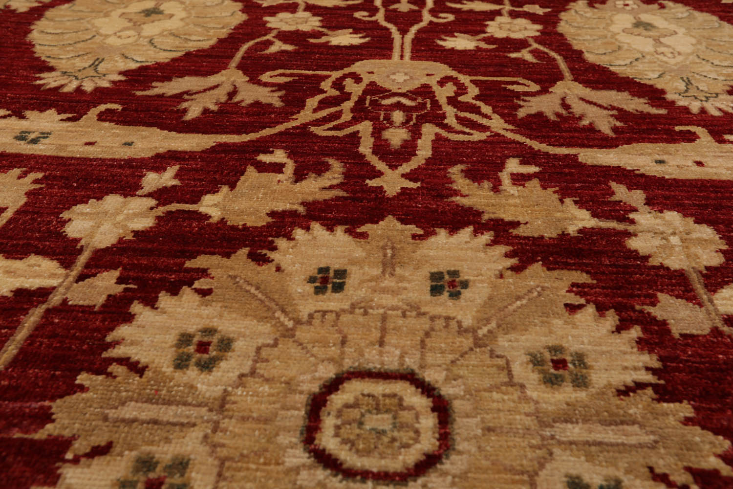 9x12 Rusty Red, Gold, Tan Color Hand Knotted All-Over 100% Wool Traditional Oriental Rug