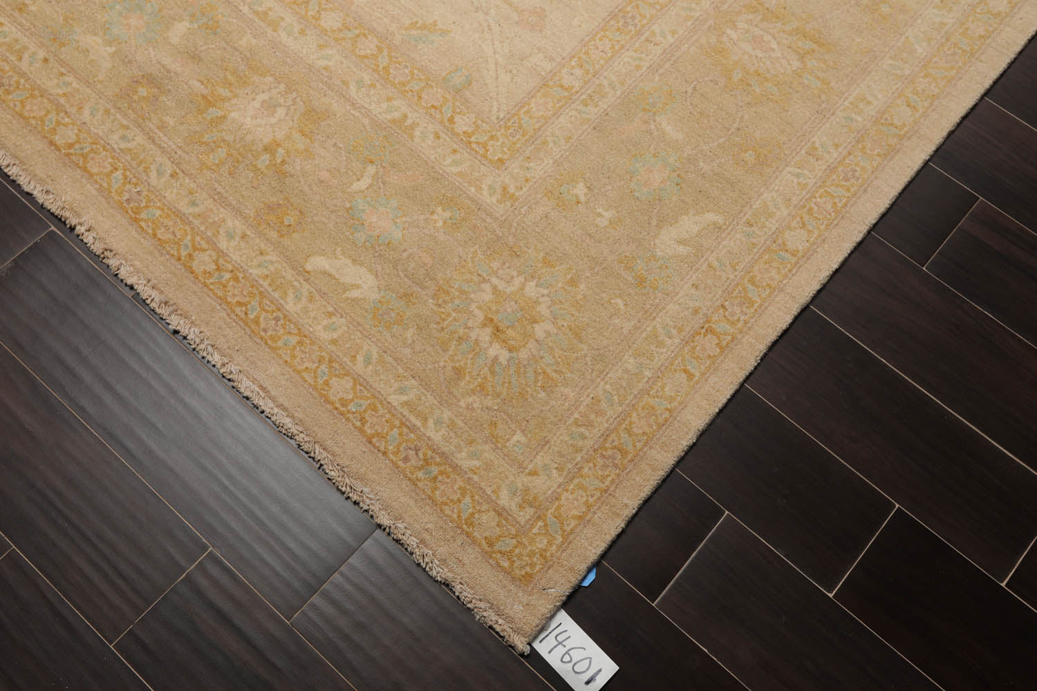 8x10 Muted Earth Tones, Beige, Gray Color Hand Knotted All-Over 100% Wool Traditional Oriental Rug