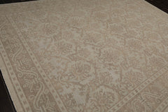 9x12 Gray, , Color Hand Knotted All-Over 100% Wool Traditional Oriental Rug
