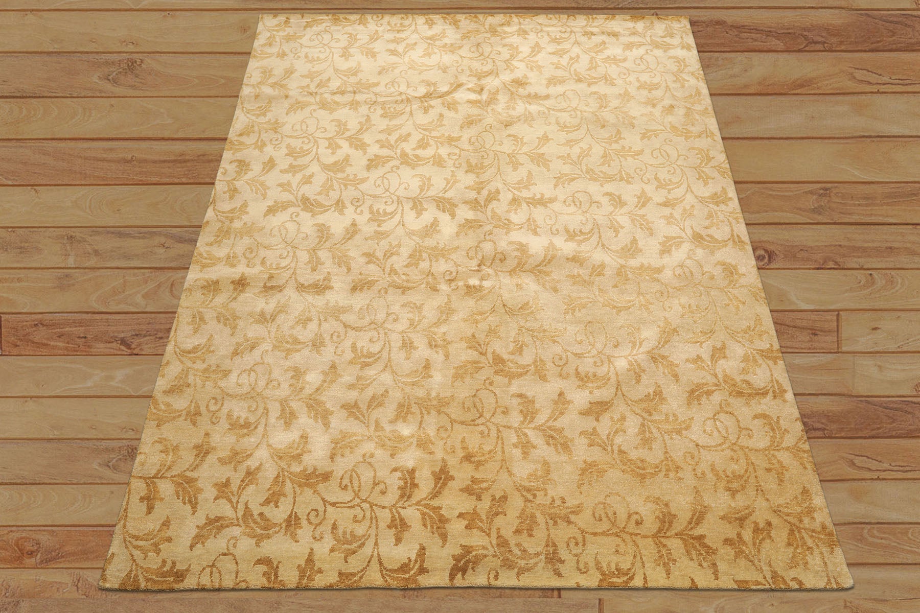 8x10 Beige, Gold, Muted Earth Tones Color Hand Knotted Tibetan Wool Transitional Oriental Rug