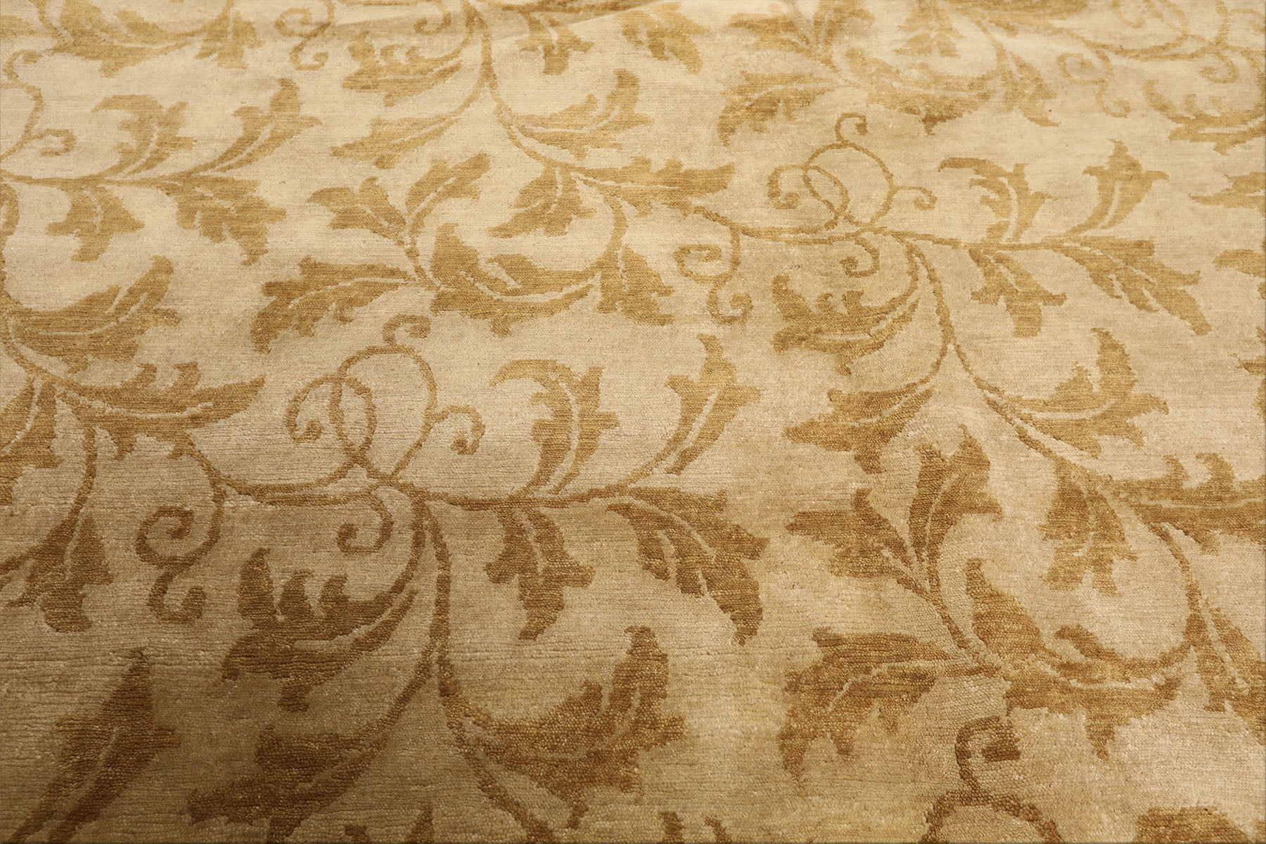 8x10 Beige, Gold, Muted Earth Tones Color Hand Knotted Tibetan Wool Transitional Oriental Rug