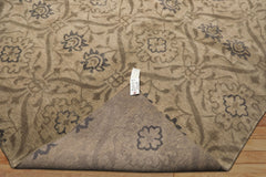 9x12 Gray, Taupe, Slate Color Hand Knotted Tibetan Wool Transitional Oriental Rug
