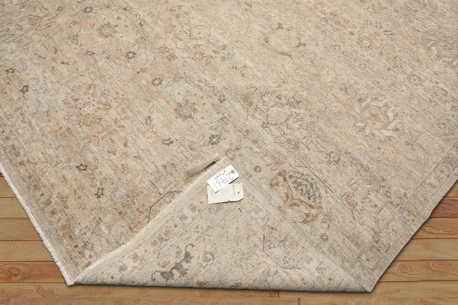 8x10 Beige, Gray, Taupe Color Hand Knotted  Wool Transitional Oriental Rug