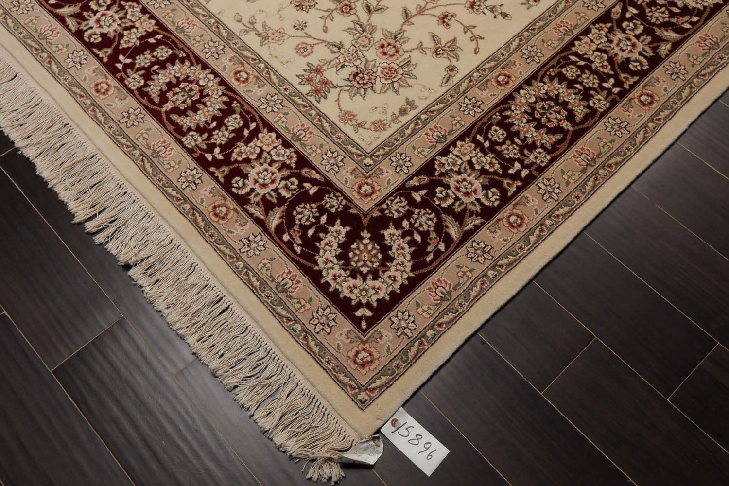 9x12 Cream, Maroon, Gray Color Hand Knotted All-Over 100% Wool Traditional-Persian/Oriental Oriental Rug