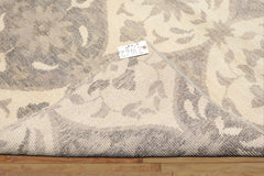 6x9 Ivory, Gray, Taupe Color Hand Knotted Oushak Wool Transitional Oriental Rug