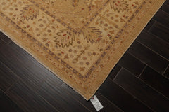 9x12 Tan, Beige, Gray Color Hand Knotted All-Over 100% Wool Traditional Oriental Rug