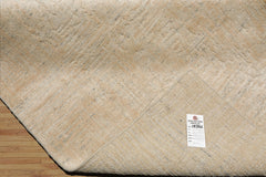 8x10 Beige, Gray, Muted Earth Tones Color Hand Loomed Sherpa Wool and Silk Modern Oriental Rug