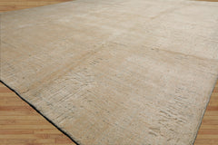 8x10 Beige, Gray, Muted Earth Tones Color Hand Loomed Sherpa Wool and Silk Modern Oriental Rug