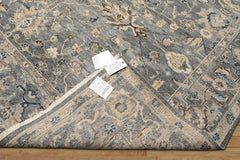 8x10 Slate, Blue, Gray Color Hand Knotted Oushak Wool Traditional Oriental Rug
