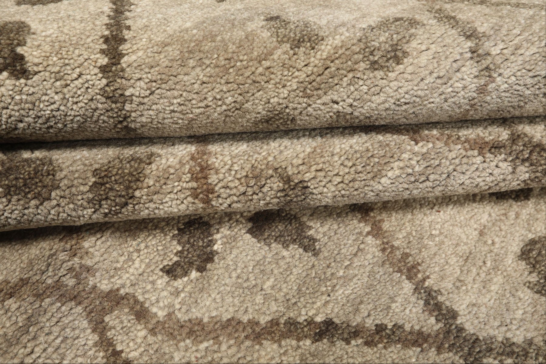8x10 Moss, Gray, Color Hand Knotted Oushak Wool Transitional Oriental Rug