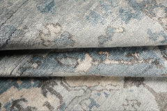 8x10 Slate, Blue, Gray Color Hand Knotted Sherpa Bamboo Silk Modern & Contemporary Oriental Rug