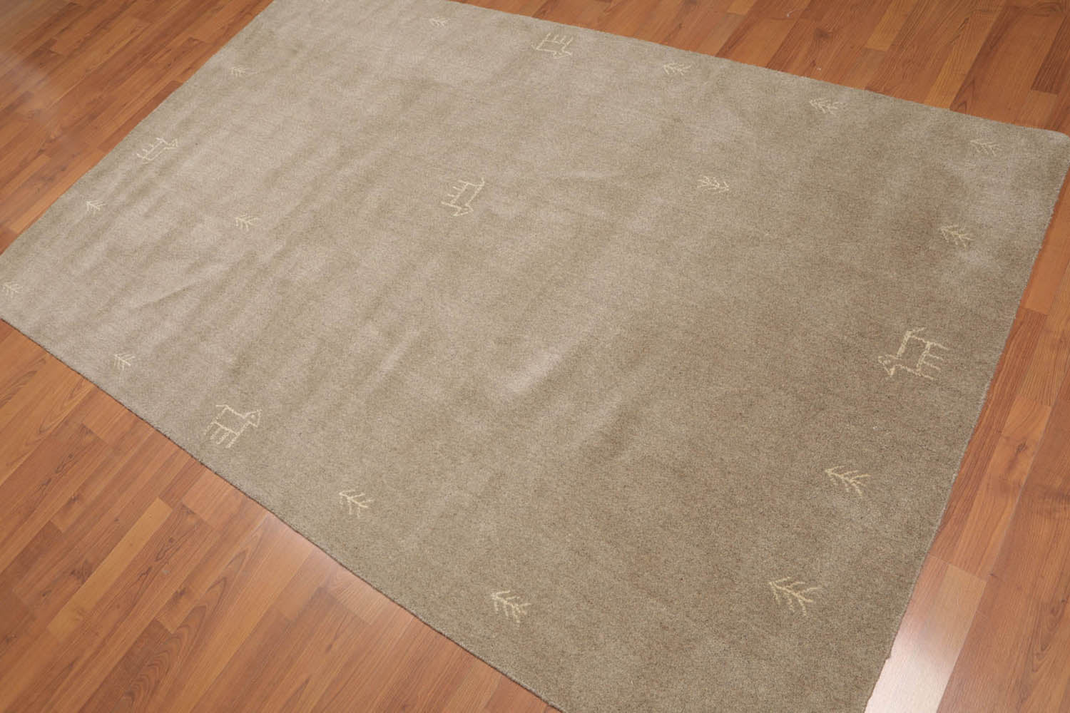 5x7 Beige, Ivory, Tone Color Hand Knotted All-Over 100% Wool Traditional-Persian/Oriental Oriental Rug